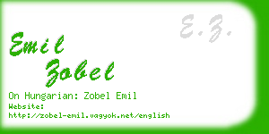 emil zobel business card
